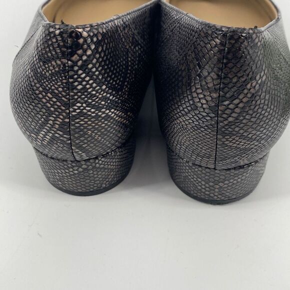 Naturalizer feather snake bronze metallic pointed toe, comfort slip -on pump Siz - Picture 4 of 11
